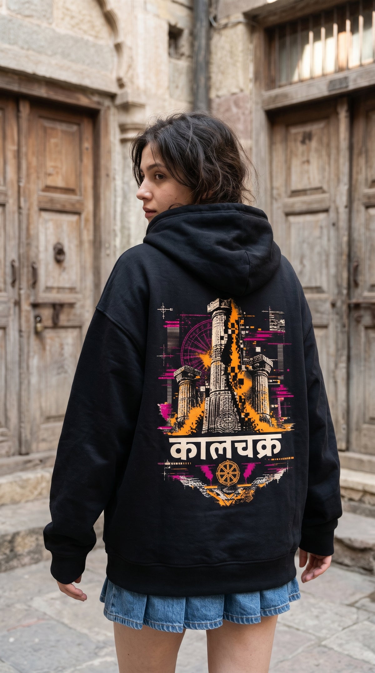 Unisex Oversized Hoodie- Kaalchakra