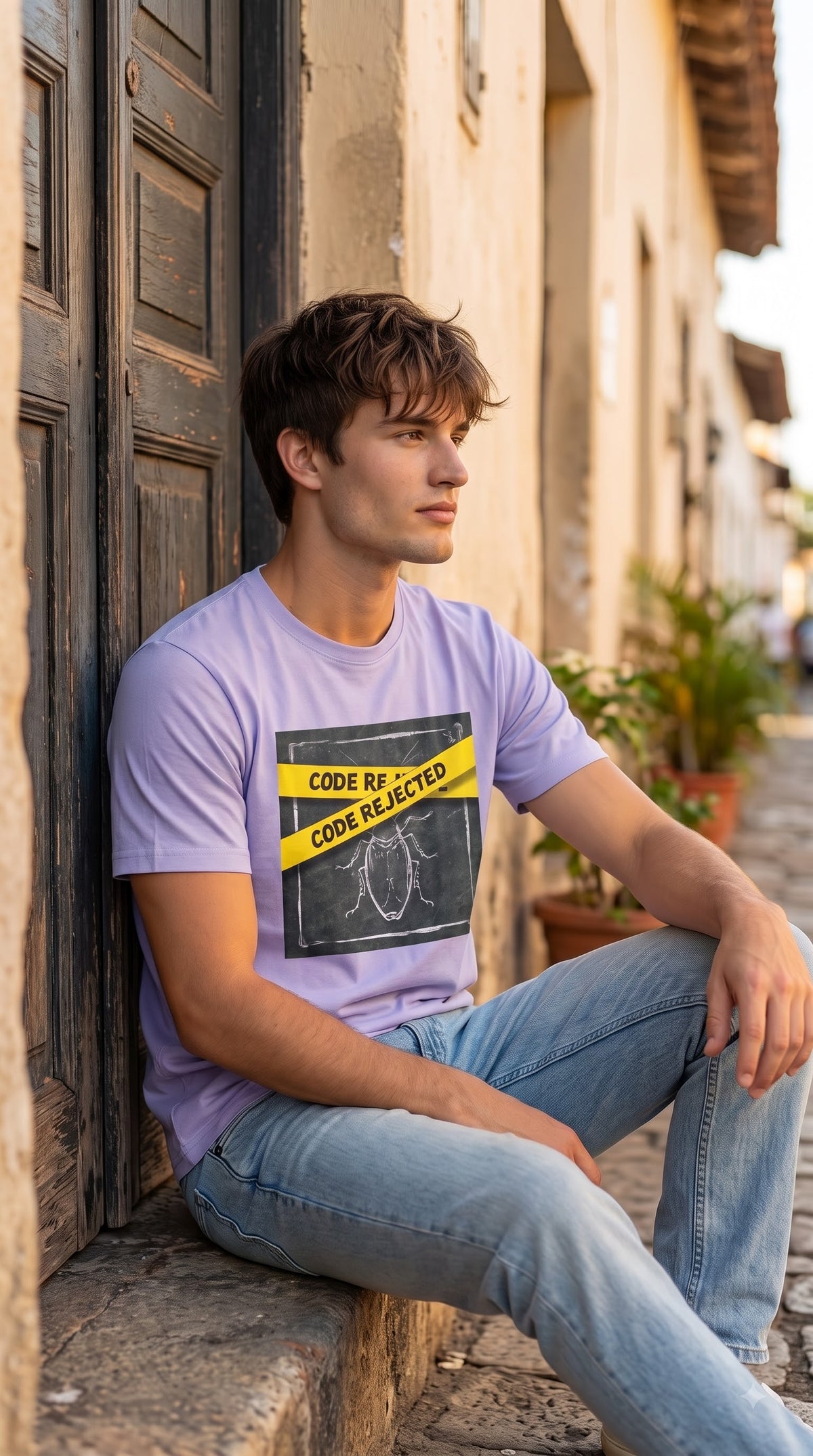 Men Regular T-Shirt- Rejected code