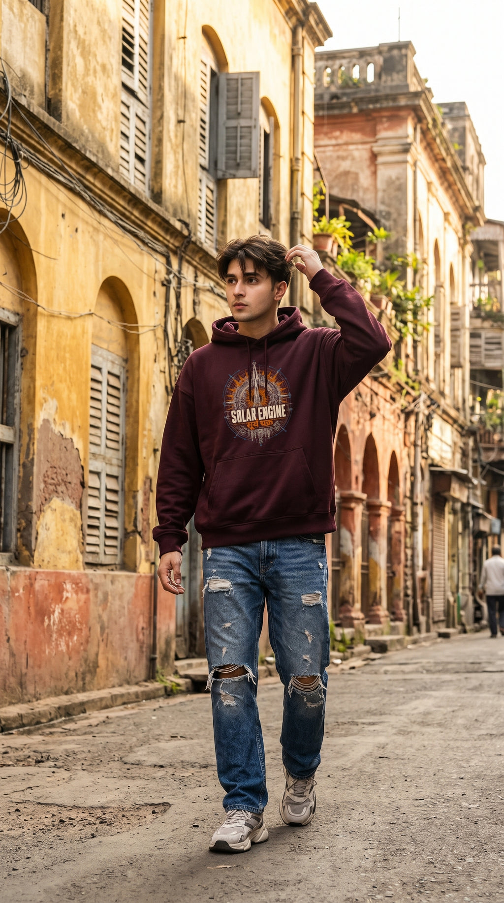 Unisex Oversized Hoodie- Solar Engine