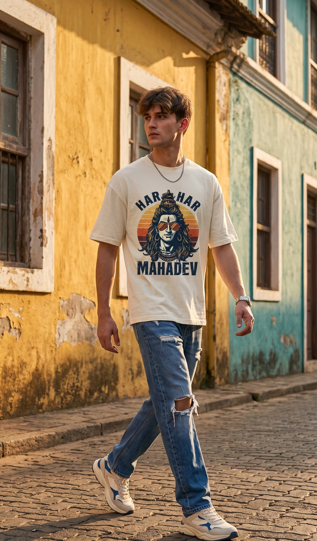 Men Oversized Classic T-Shirt- Mahadev