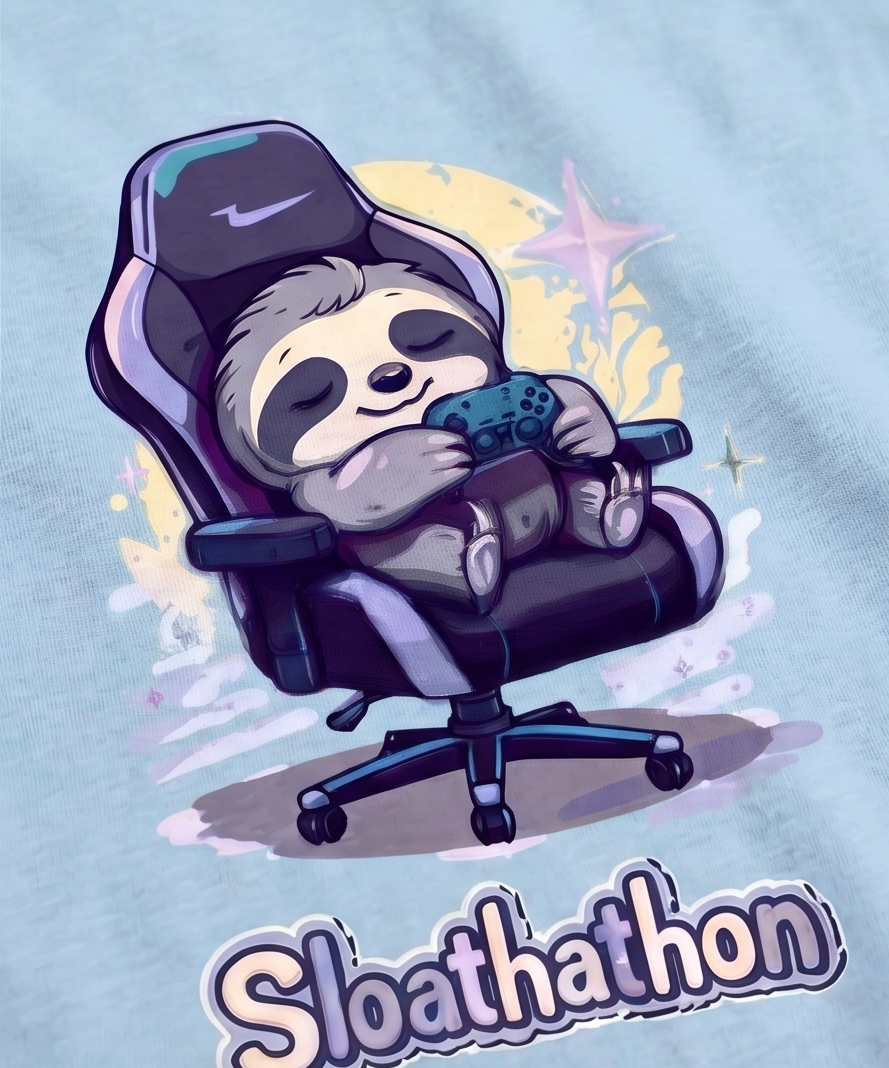 Unisex Terry Oversized Tee- Slothathon