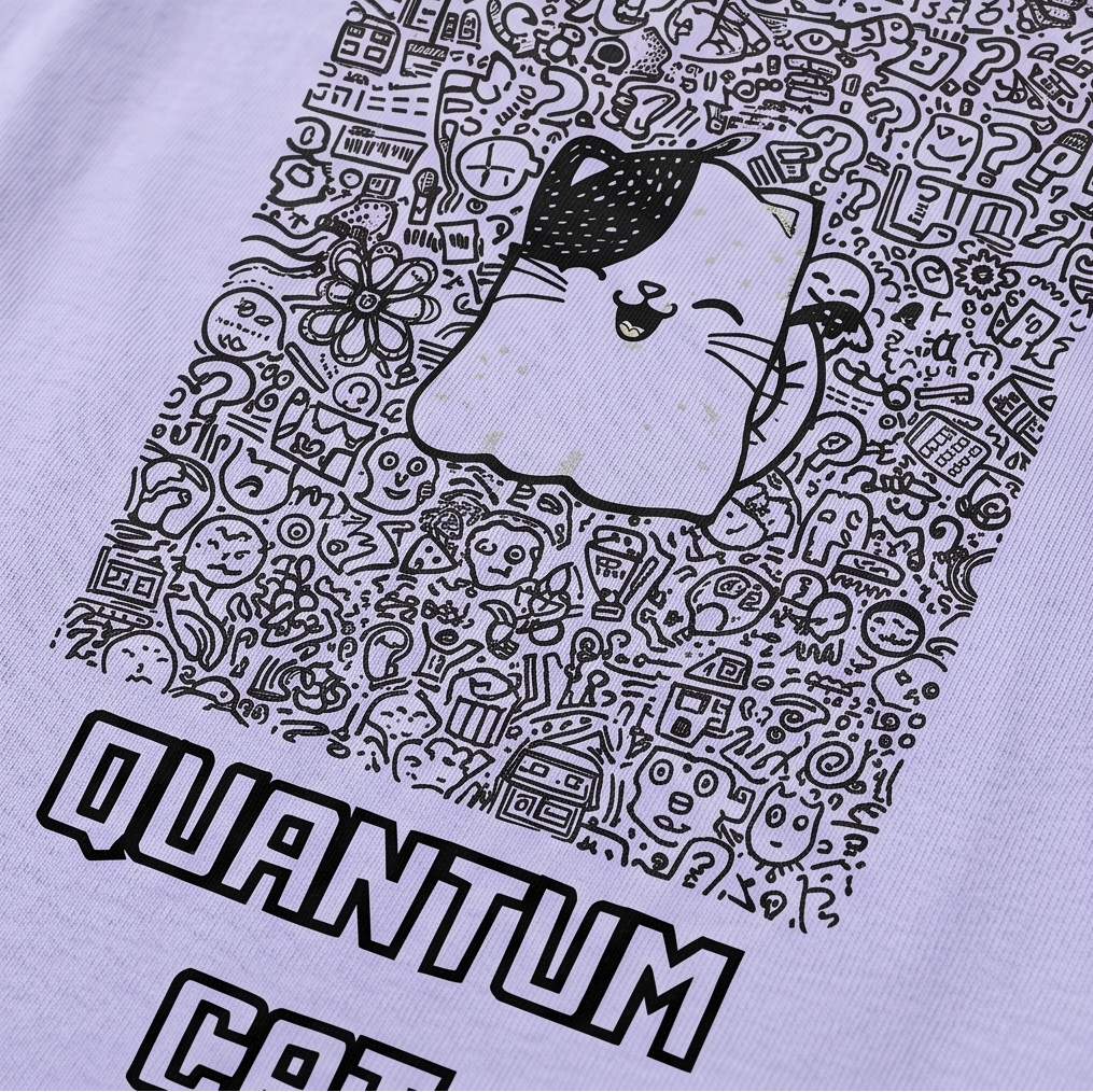 Men Regular T-Shirt- Quantum Cat