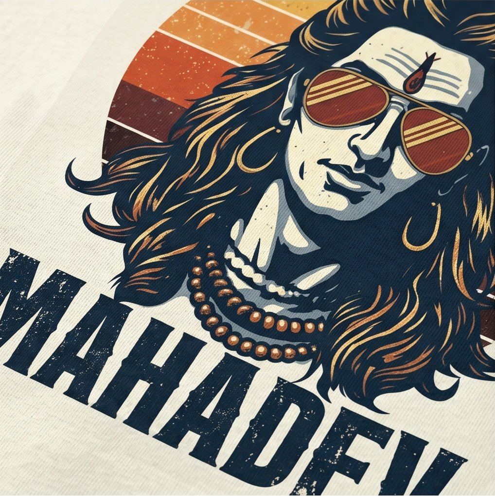 Men Oversized Classic T-Shirt- Mahadev