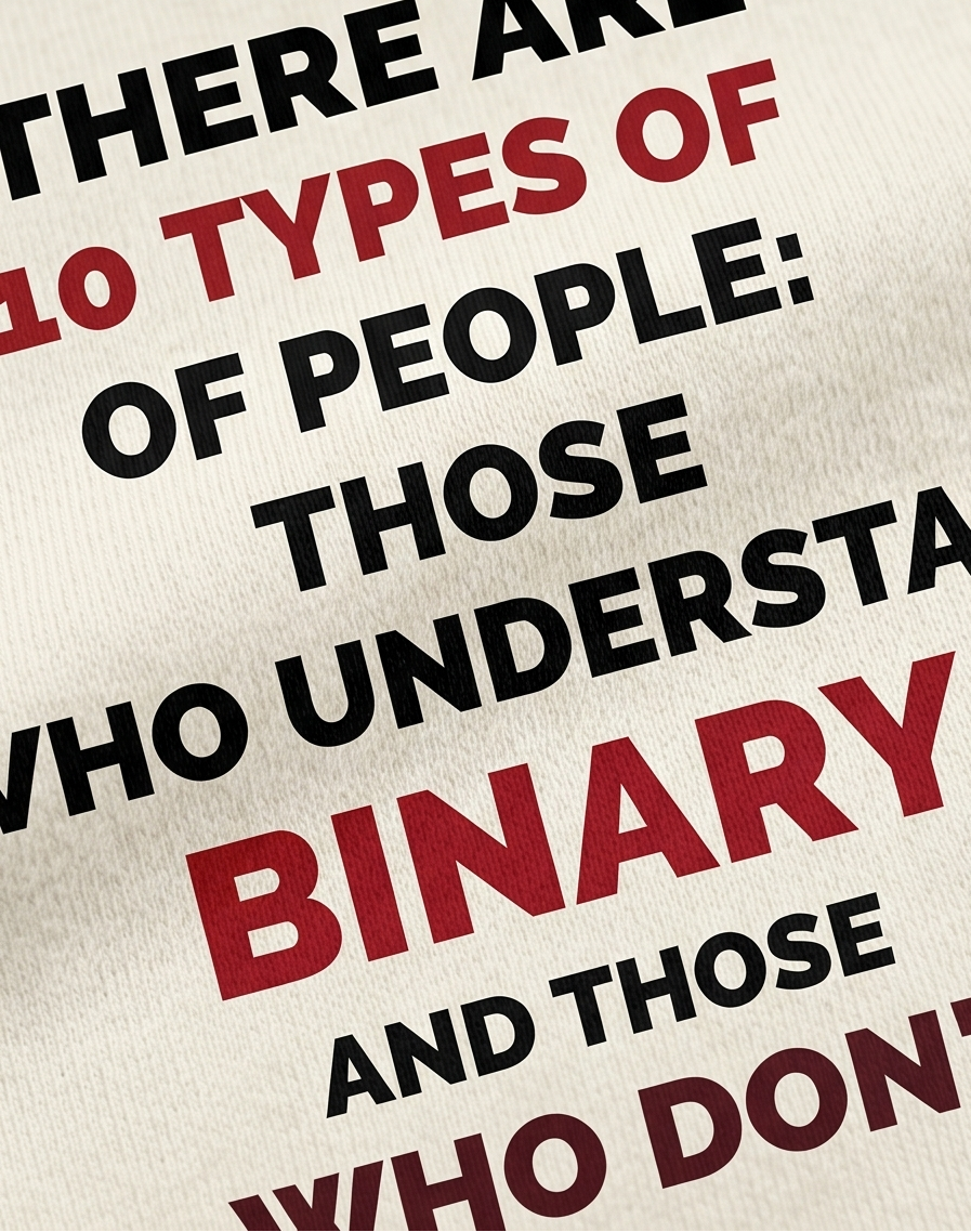 Men Oversized Classic T-Shirt- Binary
