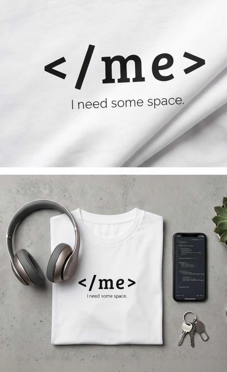 Men Oversized Classic T-Shirt- </Me>