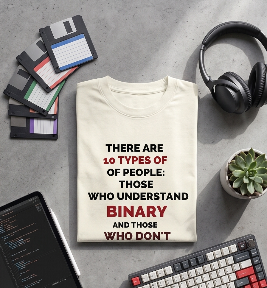 Men Oversized Classic T-Shirt- Binary